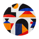 Oggian Italian Vibes Round Carpet by Qeeboo - Bauhaus 2 Your House