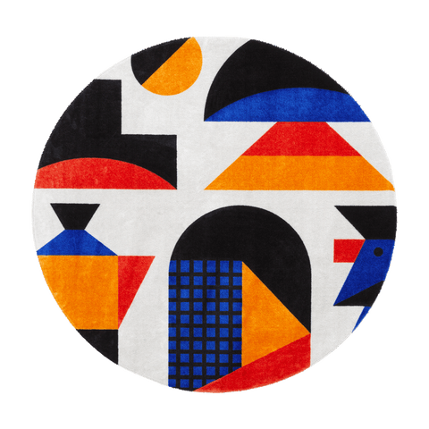 Oggian Italian Vibes Round Carpet by Qeeboo - Bauhaus 2 Your House