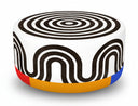 Oggian Spyral White L Pouf by Qeeboo - Bauhaus 2 Your House