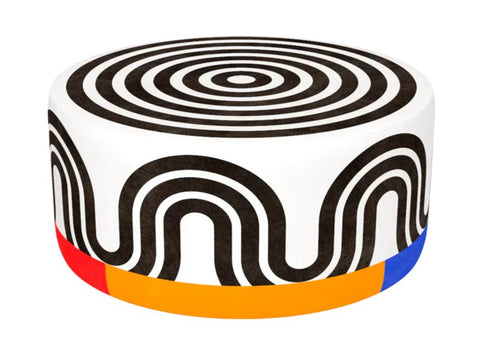 Oggian Spyral White L Pouf by Qeeboo - Bauhaus 2 Your House