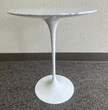 Saarinen Tulip Table - 16" Diameter Side - Bianco Arabescato - Clearance - Bauhaus 2 Your House