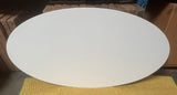 Saarinen Tulip Table - Oval Dining 33 x 63 Inch - Clearance - Laminam Bianco Assoluto - Bauhaus 2 Your House