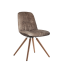 Step Chair Soft Upholstered Seat Wood Base 9W4 by Tonon
