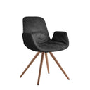 Step Armchair Soft Upholstered with Wood Base 9W4.L4 by Tonon