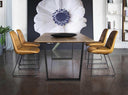 Step Soft Upholstered 9W4.93 sled base chairs in a dining room