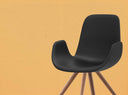 Tonon Step Soft Touch armchair 904.L2 wood base, editorial material photo