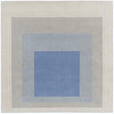 Gray Instrumentation rug by Josef Albers, full rug view