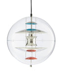 VP Globe Pendant 11" Chrome/Red/Blue by Verner Panton - Bauhaus 2 Your House