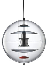 VP Globe Pendant 16" Colored Glass/Red/Blue by Verner Panton - Bauhaus 2 Your House