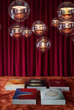 VP Globe Pendant 20" Chrome/Red/Blue by Verner Panton - Bauhaus 2 Your House