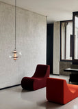 VP Globe Pendant 20" Chrome/Red/Blue by Verner Panton - Bauhaus 2 Your House