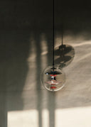 VP Globe Pendant 20" Chrome/Red/Blue by Verner Panton - Bauhaus 2 Your House