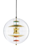 VP Globe Pendant Brass/Red/Blue by Verner Panton - Bauhaus 2 Your House