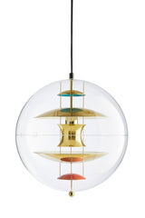 VP Globe Pendant Brass/Red/Blue by Verner Panton - Bauhaus 2 Your House