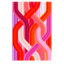 Wave Red Rectangular Carpet by Qeeboo - Bauhaus 2 Your House