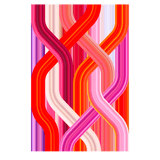 Wave Red Rectangular Carpet by Qeeboo - Bauhaus 2 Your House