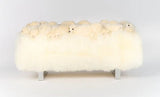 White Love Fluffy Bench by AP Collection - Bauhaus 2 Your House