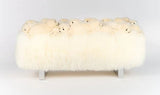 White Love Fluffy Bench by AP Collection - Bauhaus 2 Your House