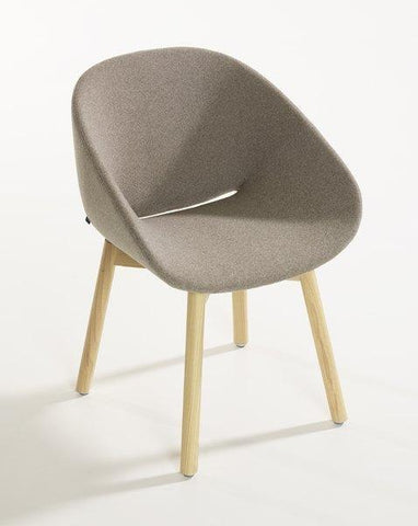 Wooden leg top armchair