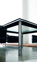 Le Corbusier LC 10 Rectangular 48" x 31" Glass Top Coffee Table - Bauhaus 2 Your House