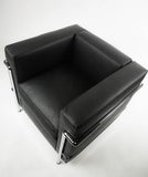 Le Corbusier Petite Lounge Chair (LC2) Standard Black Leather - Clearance - Bauhaus 2 Your House