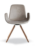 Step Armchair Upholstered with Wood Base 904.32 by Tonon - Bauhaus 2 Your House