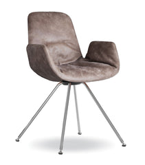 Step Armchair 9W4.22 Soft Upholstered with Steel Base  by Tonon - Bauhaus 2 Your House