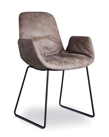 Step Armchair Soft Upholstered with Sled Base by Tonon - Bauhaus 2 Your House