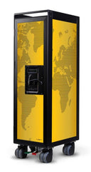 Worldmap Airplane Trolley Black Gold Edition by Bordbar - Bauhaus 2 Your House